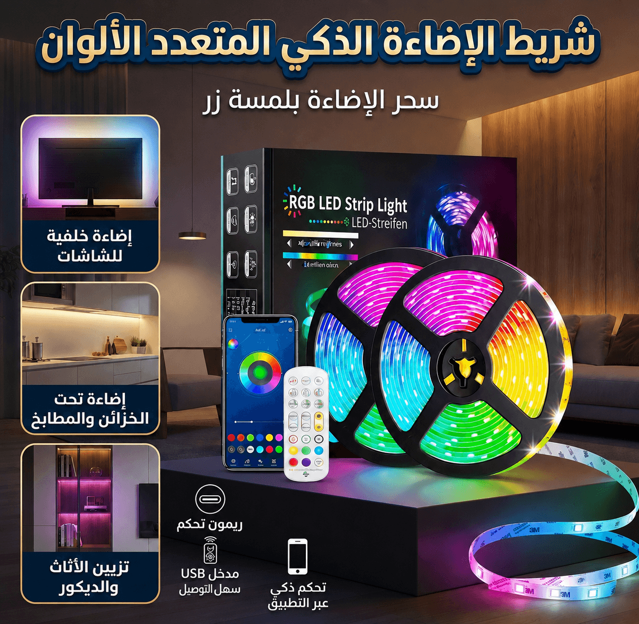 شريط الليد الذكي